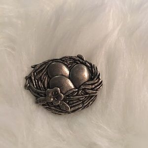 Birds and Blooms Nest Pin